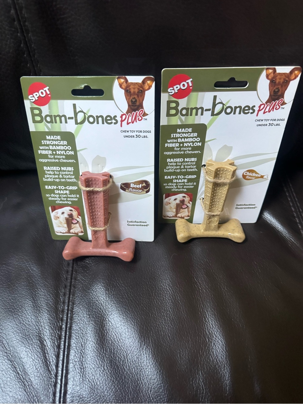 SPOT Bam-Bones Plus 4" Chicken And Beef Flavor Dog Chew Qty 2